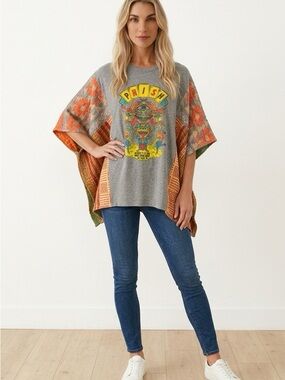 Handcrafted Upcycled Phish Kantha Tunic NWT One Size